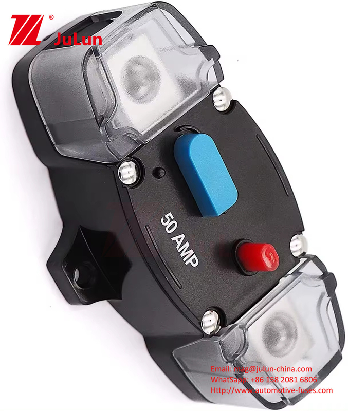 محرك ترولينج ستيريو أوديو 50A 200A 300A 24V 48V 0-8 مقياس حاملات كتلة الفيوز الداخلية عاكس للسيارة
