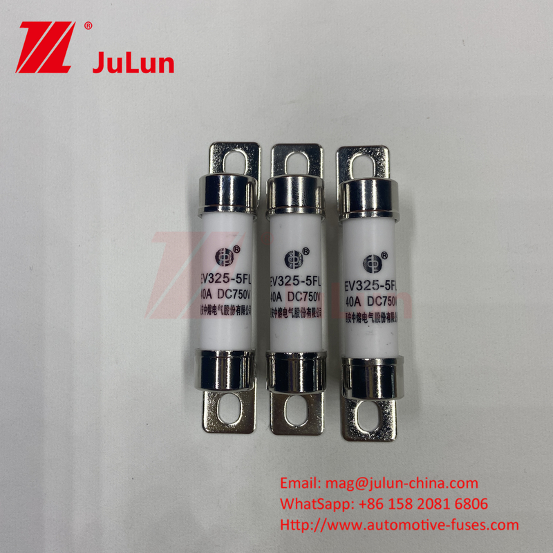 مصدر فيوز الكهربائي المدمج في مربع لنظم الجر للسيارات الكهربائية 750VDC 25A 30A 40A 50A 14 * 51 Ues لشاحن السيارة EV325