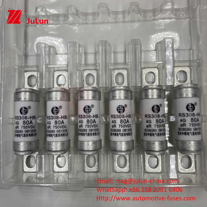 موثوقية بيئة FUSE للسيارات الكهربائية تتوافق مع ISO8820 و JASO D622 و GB/T31465 30A 40A 50A 80A 750VDC