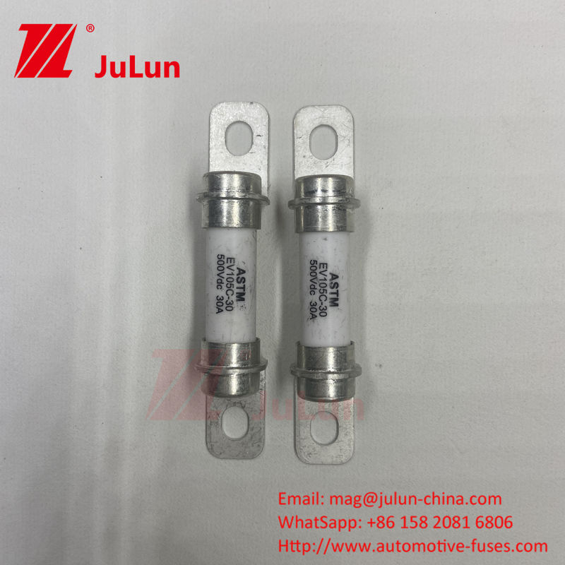 نظام تخزين الطاقة بالبطارية فيوز فيوز DC 30A 50A مركبة كهربائية نقية 500VDC