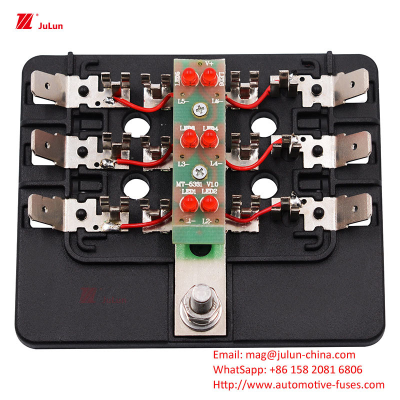 ANS/MIDI 30A-500A حامل فيوز التواصل النحاسي الصغير يتوافق مع معيار UL للاتحاد الأوروبي لإعادة ضبط فيوز السيارات تلقائيًا
