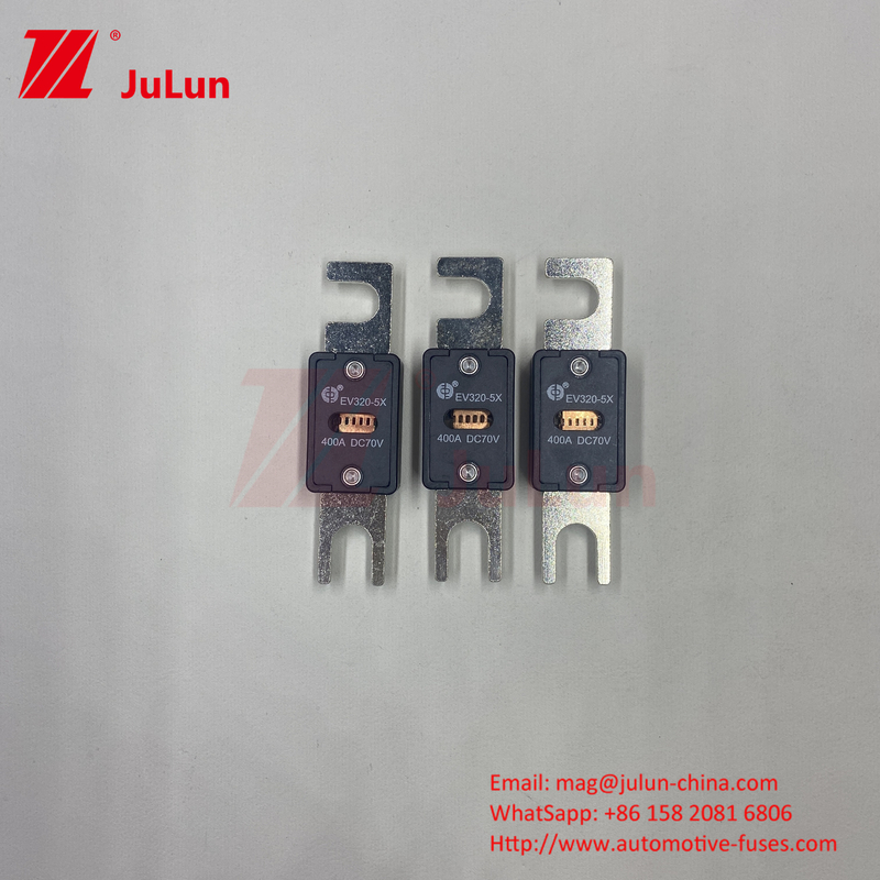 EV320-5X أنبوب خارجي للرمال الكوارتزية 6kA DC EV فيوز السيارة الكهربائية 125A 70VDC بولت