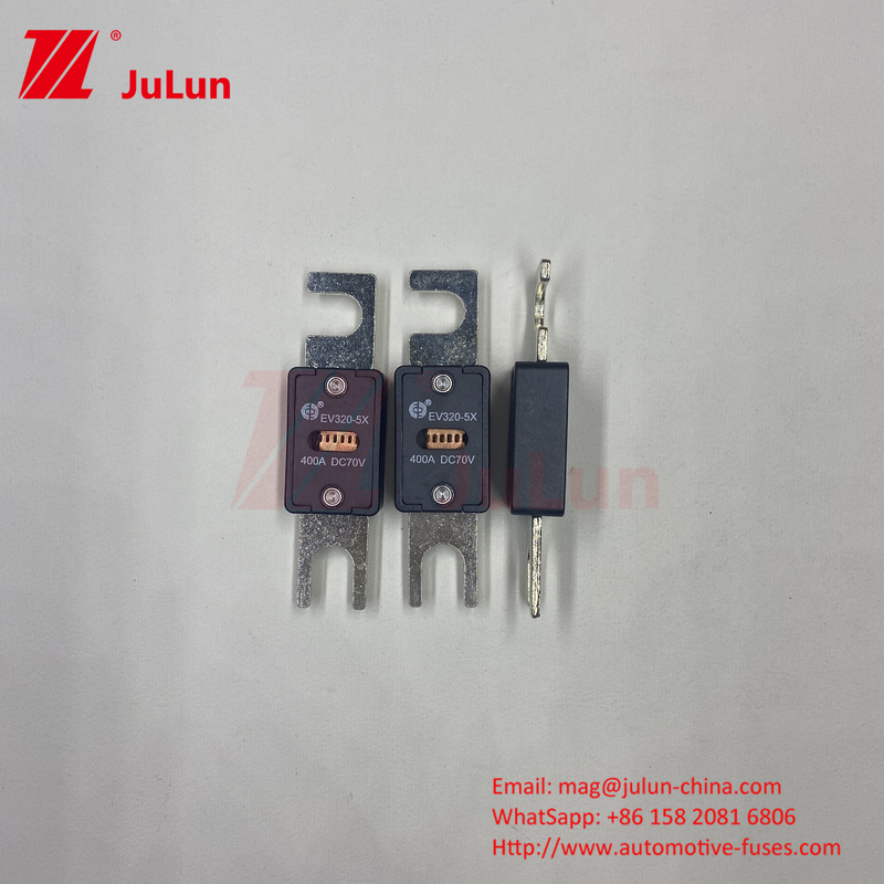 SINOFUSE بولت M8 EV320-5X-100A للسيارات مقاومة للصدمات مع أنابيب الرمل الكوارتز الفضية النحاس السيراميكي