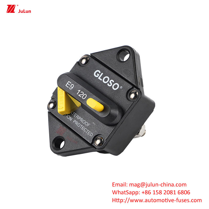 حماية الدائرة الإلكترونية للسيارات مع ضوء LED مربع فيوز متعدد الطرق SBH-6PD المسمار 30A-500A ثنائي القطب 32V يدوي