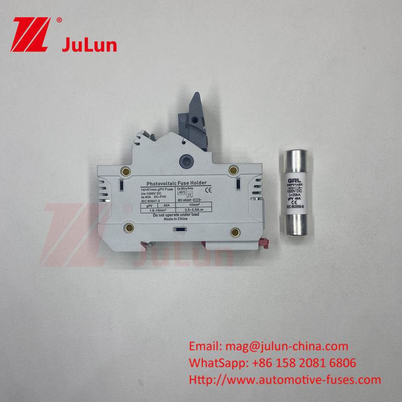 حامل فيوز الطاقة الشمسية مع فيوز سعر14x51MM RT18X-63 RO16 مؤشر الضوء السريع