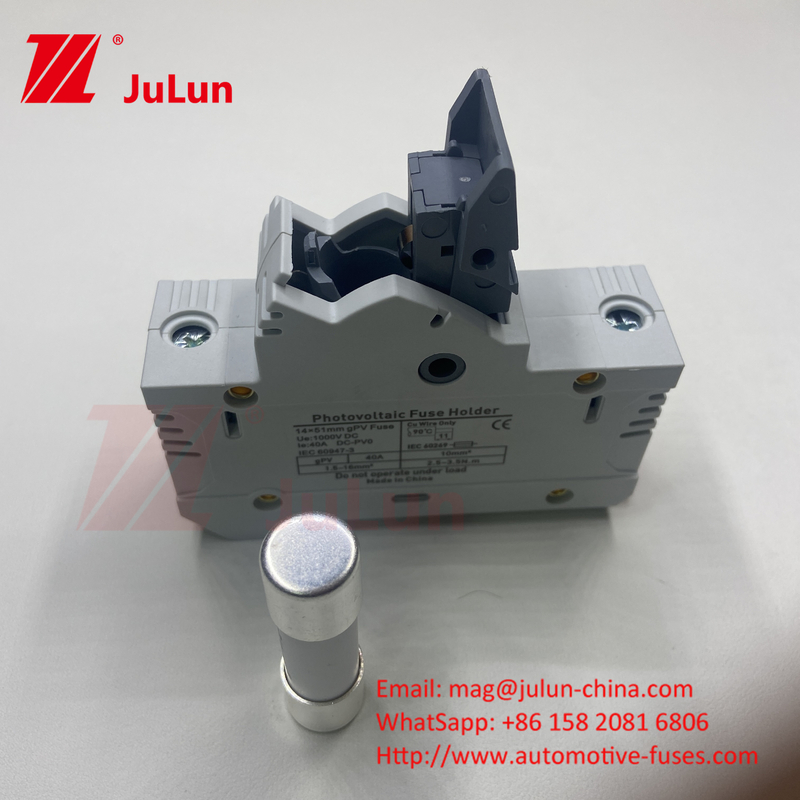 1000 فولت 1500 فولت 500 فولت فيوتوكولتر الطاقة الشمسية 14x51mm حامل فيوتوكولتر RT18W-32 22*58mm 1000DV الطاقة الشمسية