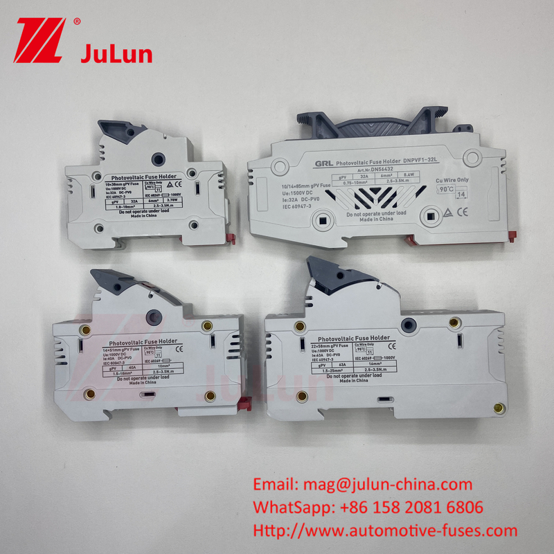 شونرو الطاقة الشمسية الدين الحديدية حامل فيوز لربط فيوز 10 * 38mm 1000V 15amp DC فيوز 25A