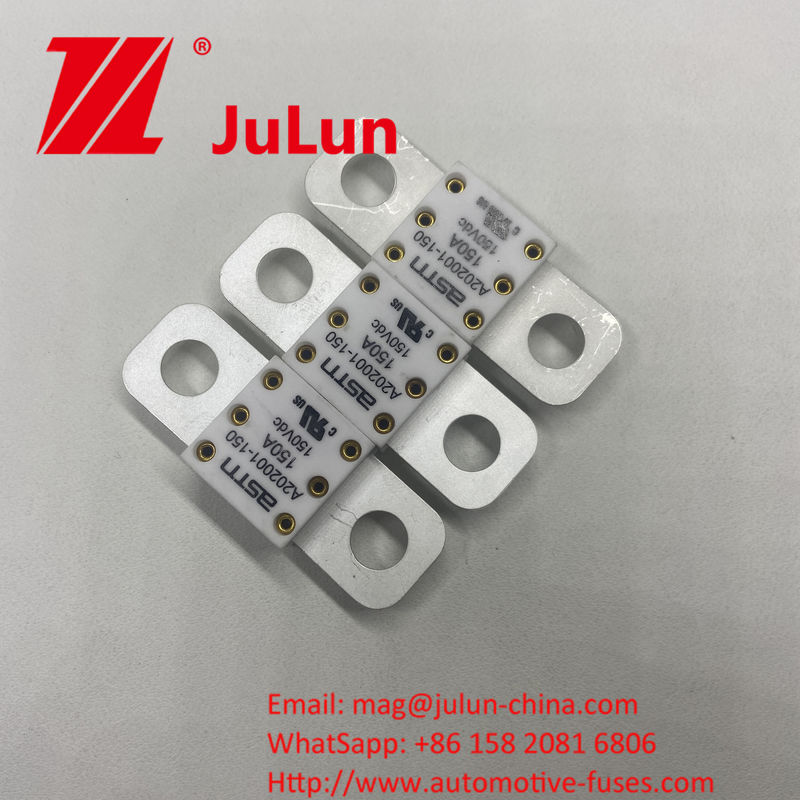 طريقة تثبيت المسمار A202001 300A 150VDC فيوز المركبات السيراميكية لحماية التيار المسموح به عالية وحماية الدائرة القصيرة