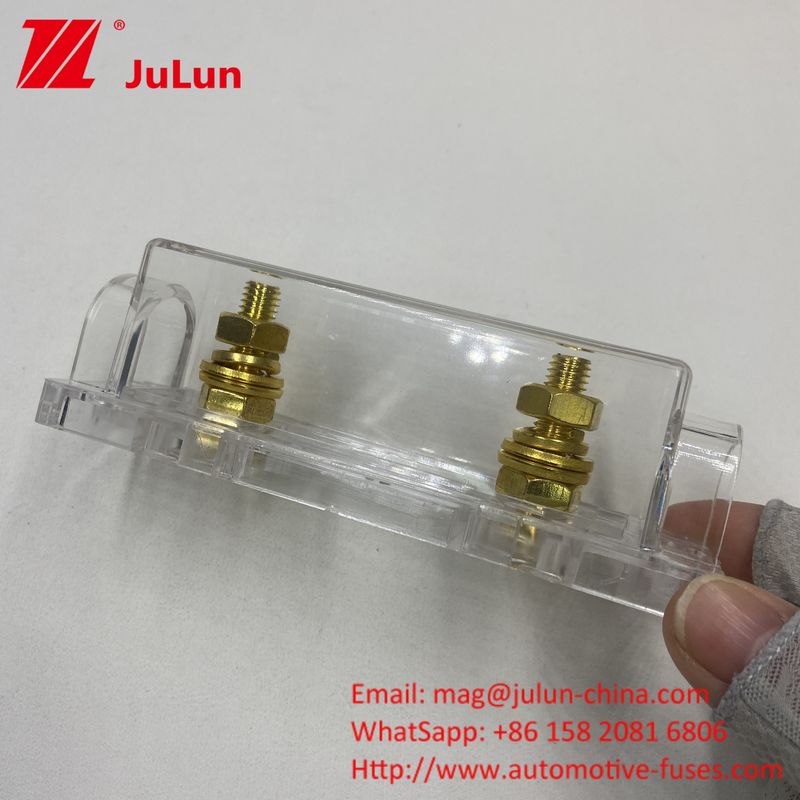 تصميم عازل الغبار في حامل فيوز ANL الشفاف 20A 30A 80A 100A 200A 300A 400A 500A التيار المشكل