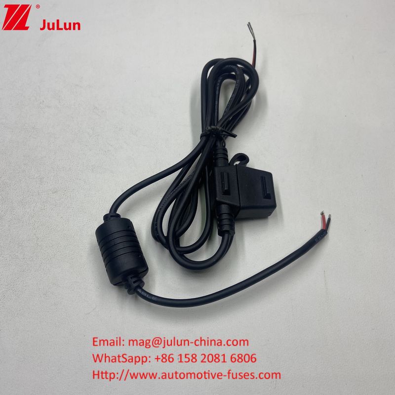 مصدر 50A ماكسية تصنيف التيار الحالي الأحمر 10AWG سلك 280mm الطول الإجمالي حامل مصدر في الخط