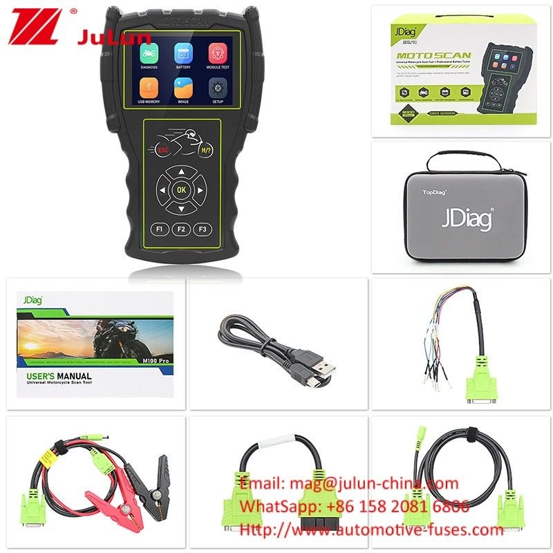 كاشف الدراجات النارية M100 Pro Moto Scanner ECU OBD جهاز تشخيص الأخطاء JDiag