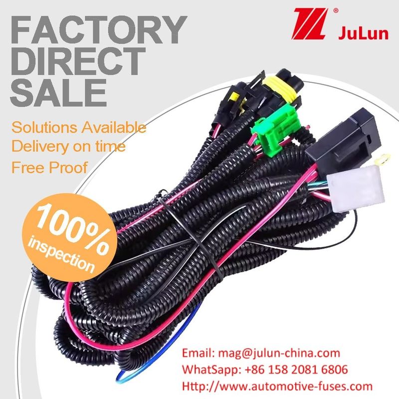 مصابيح الضباب رله فيوز تغيير مجموعة التجميع رباط عازل كابل السيارات 9006 LED ضوء شريط السلكية السلكية مع DRL للسيارات