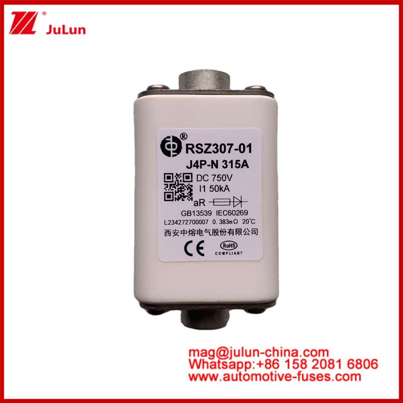 RSZ307-01 مربع السيراميك J4P-N 315A 750VDC 50KA الشاحنات الأسلاك أجهزة السيارات المعدات نوع اتصال الكلمة