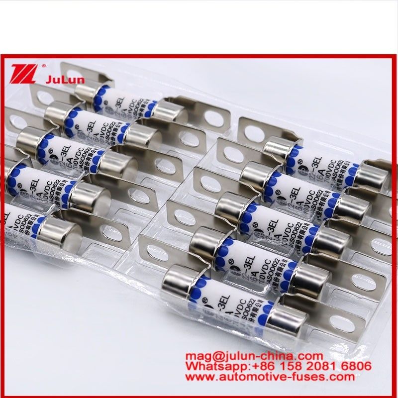 EV322-3EL 16A 700VDC فيوز أنبوبي السيراميكي الحجم الصغير الكهربائية عالية الكسر نظام الجر نظام تحويل الطاقة تخزين الطاقة على متن شاحن