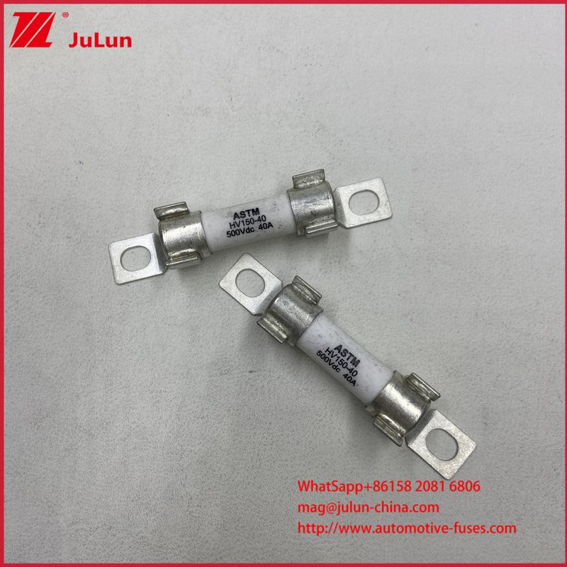 صمام كهربائي للمركبات الكهربائية ASTM HV150، 30 أمبير، 10 أمبير تيار مستمر 500 فولت، 20 كيلو أمبير، سيراميك، أسطواني، تثبيت بمسامير، مع قدرة قطع عالية