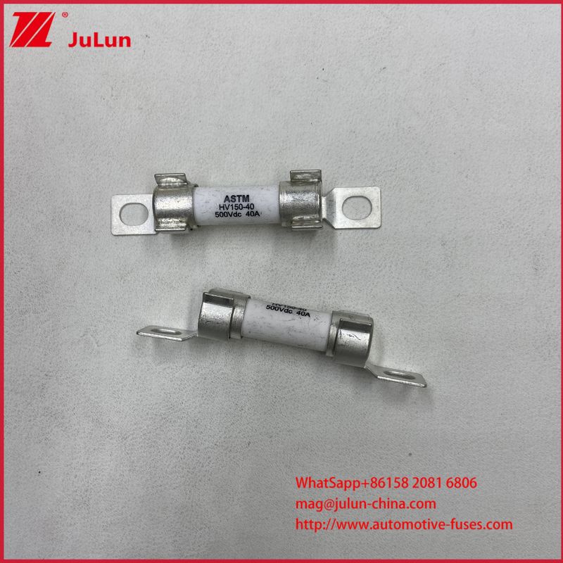 ASTM 15A 30A DC500V حماية الصمامات الكهربائية للسيارات الكهربائية الهجينة (HEV) داخل مسمار سيراميك