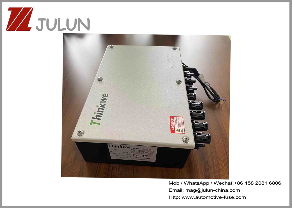 مفتاح أمان سريع للحريق عالي الجهد لسقف الطاقة الشمسية الكهروضوئية السكنية IP65 1500V