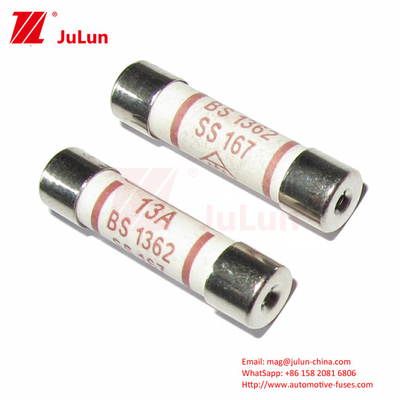 الطاقة BS1362 B6 * 25mm فيوز مركبة السيراميكية للتيار الكهربائي 3A 5A 7A 10A 13A 20A
