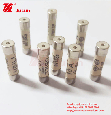 الكابل الكهربائي 3A 5A 7A 10A 13A 20A فيوز السيراميكية للسيارات 6 * 25mm مع التصميم