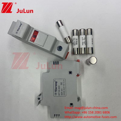 1000VDC 30kA فيوز الكهروضوئي السيراميكي 10 * 38 DC الطاقة الشمسية فيوز الكهروضوئي القاعدة الفيوز الكهروضوئي والفيوز 1000V 15A 20A 25A 30A 32A