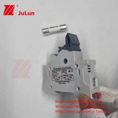 الطاقة الشمسية من الطاقة الكهروضوئية Mersen فيوز 10a 1000v ضربة سريعة 32a 1000vdc 22 * 58mm DC1000V فيوز دين ريل حامل فيوز حامل