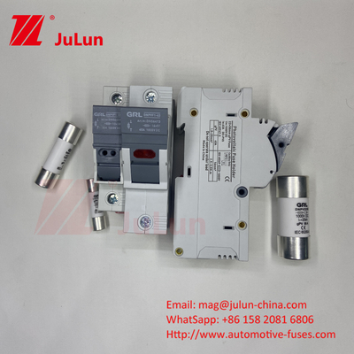 شونرو الطاقة الشمسية الدين الحديدية حامل فيوز لربط فيوز 10 * 38mm 1000V 15amp DC فيوز 25A