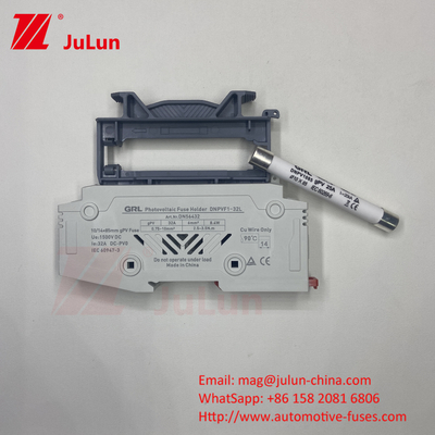 فيوز PV-50L فيوز سيلندري سيراميكي 22 * 58mm 1000DV الطاقة الشمسية الضوئية منخفضة الجهد حامل فيوز الشمسية
