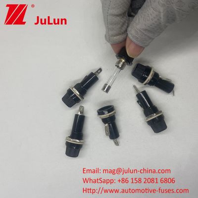 5*20mm 6X30mm زجاج حامل فيوز السيارة 12mm 15A 125V 10A 250V