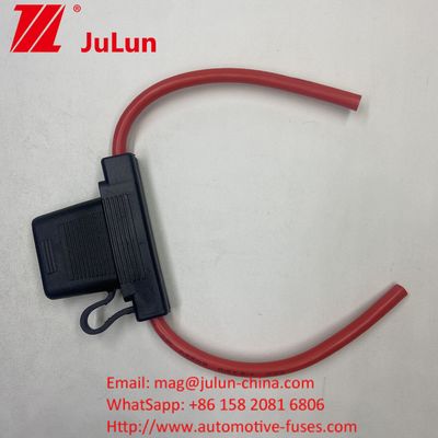 حامل فيوز في الخط المخصص 14AWG 16AWG 18AWG 20AWG الحزام السلكي 80AMP شفرة فيوز حامل فيوز للسيارات