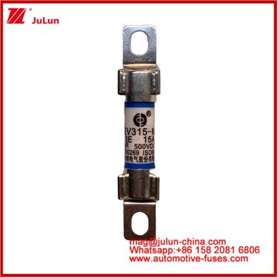طاقة EV 10 * 38mm فيوز أنبوبي EV315-M 3E 15A 500VDC للمركبات الكهربائية تركيب المسامير يلبي معايير JASO D622