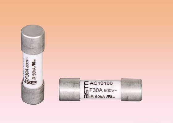 CCC 600VAC / DC 10x38mm الصمامات الخزفية عالية الجهد